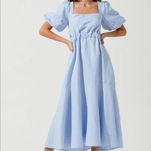 ASTR Angeles Cut Out Dress in Blue